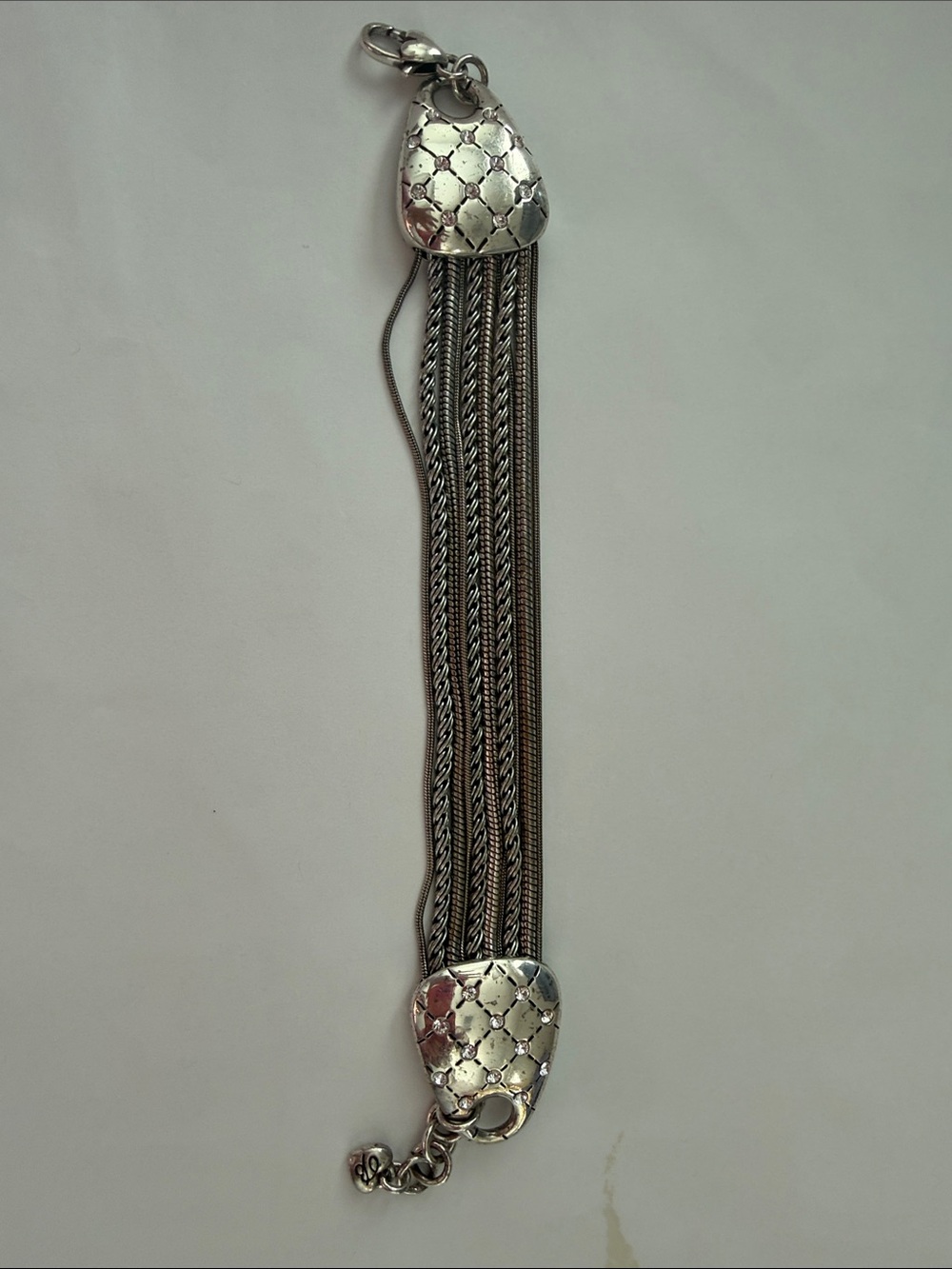 Brighton Silver Multi-Chain Tassel Bracelet